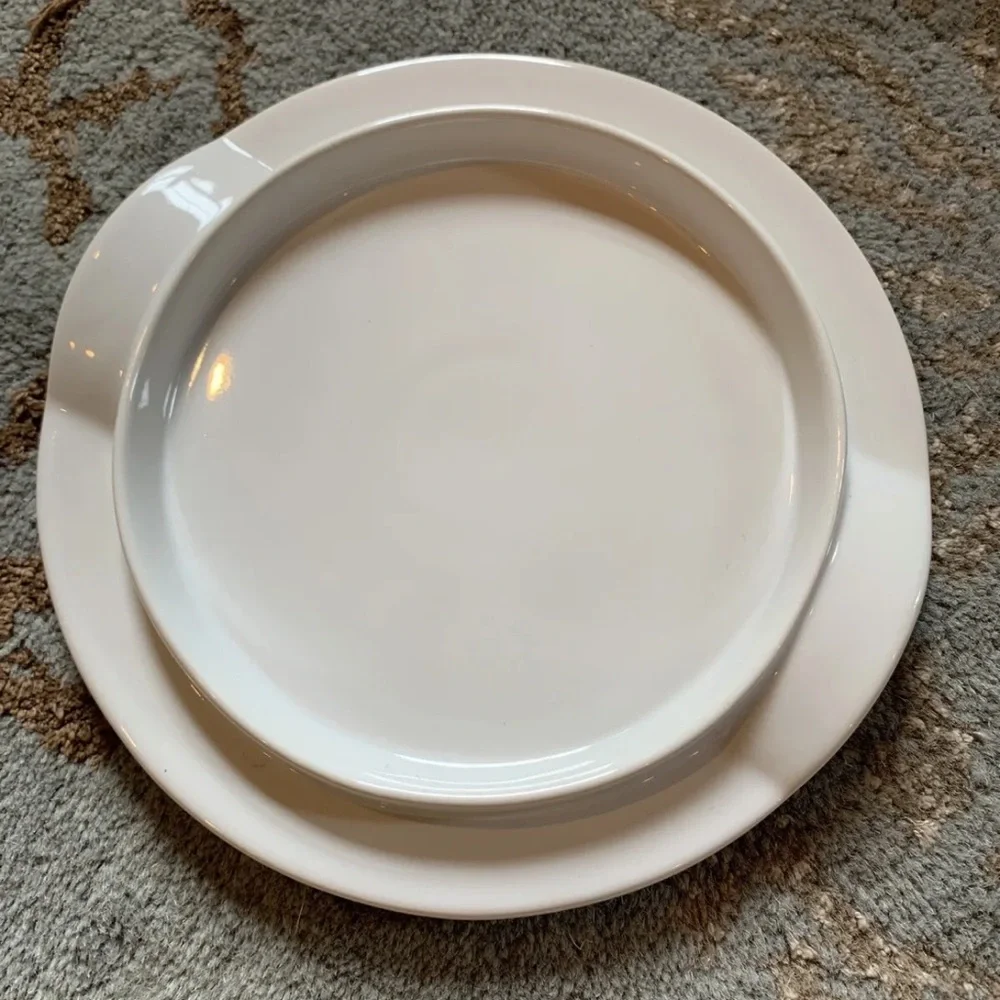 Crate & Barrel White Dome Butter/Cheese Dish